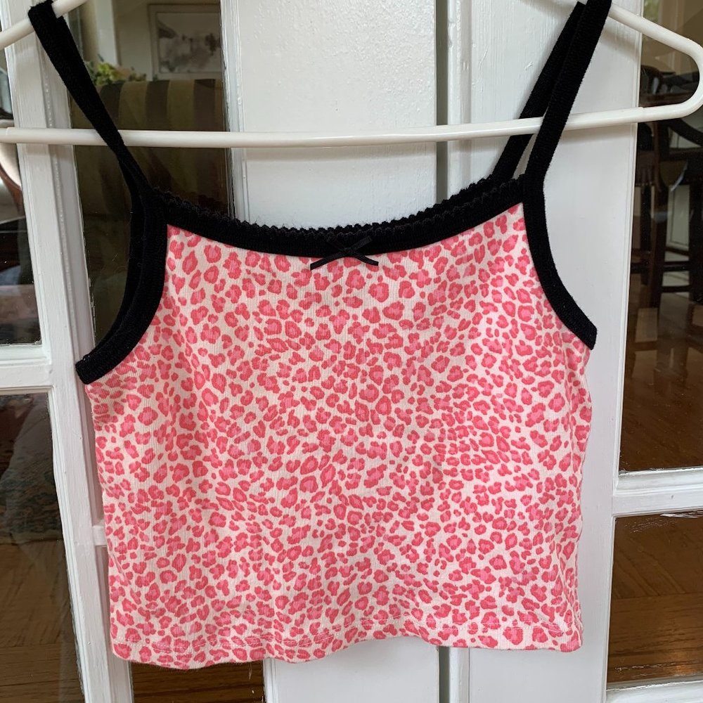 Pink Cheetah Print Brandy Top